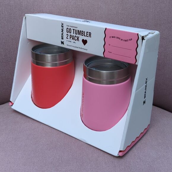 Stanley Pink and Red Everyday Go Tumbler 2 Pack, 2 x 10 oz NWT - Picture 2 of 8
